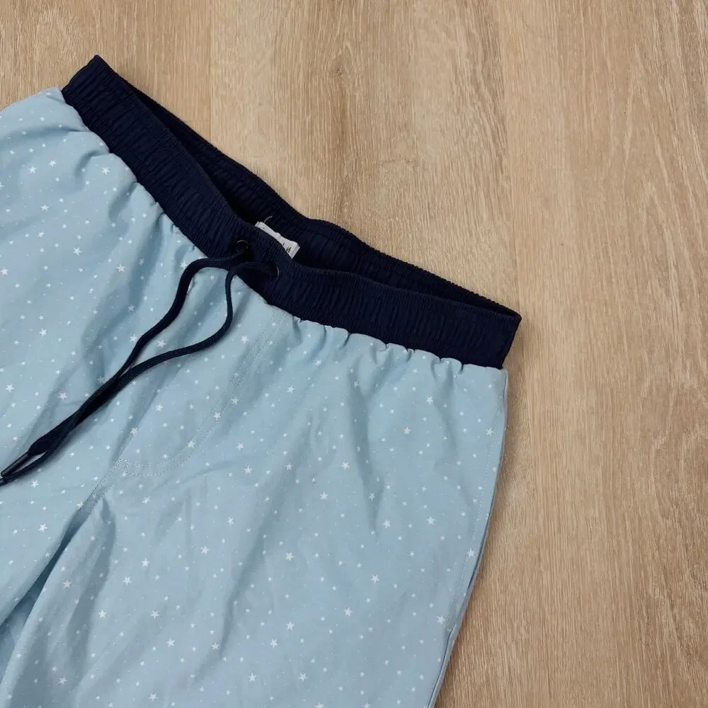 Men’s Minnow Swim Trunks Board Shorts Blue Stars Size M